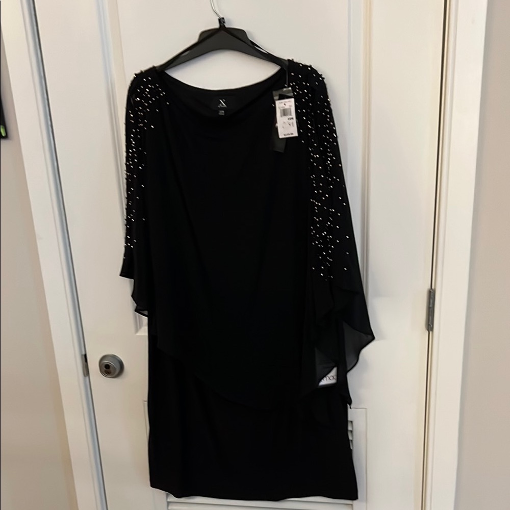 Elegant Black Dress with Studded Details